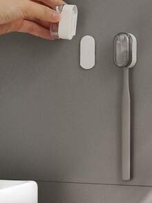 4pcs/Set, 2pcs Household Toothpaste Squeezer And 2pcs Dust Cover Toothbrush Holder, Wall-Mounted Toothbrush Rack, Waterproof Bathroom Toothbrush & Accessories Storage Organizer (Color Random), Bathroom Accessories, Bathroom Storage, Save Toothpaste, Toothpaste, Toothpaste, Ointment, Hand Cream, No Waste Christmas For Holiday Gift Giving Home Bathroom Decor - Multicolor - View 9