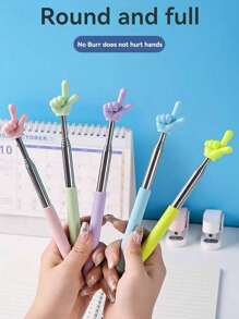 1pc Random Color Retractable Stainless Steel Teaching Pointer, Portable Design (Mixed Colors)