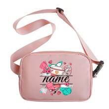 Personalized Nurse Fanny Pack With Custom Name - Hidden Zipper Waterproof Nylon Waist Bag For Women, Medical Themed Crossbody Chest Pack With Coin Pocket, Unisex Lightweight Gift For Healthcare Workers (2025 New)