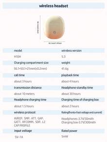 HP Auriculares inalámbricos con degradado de color, apariencia especial y sonido premium, emparejamiento automático 5.3, autonomía de 30 horas, peso ligero, resistente al agua IPX4, compatibles con y Android, auriculares y altavoces para juegos con micrófono, regalo para el Día de la Madre - Paquete auriculares + bolsa marrón para auriculares - Ver 5