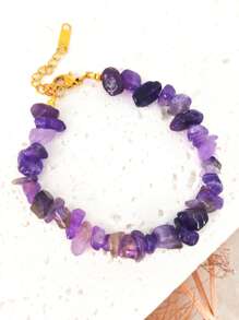 1pc Colorful Women's Natural Stone Bracelet