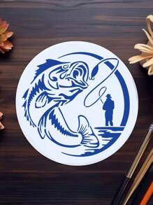 Durable 6pcs Reusable Plastic Fish Stencils For Painting - Fisherman Templates For Wood, Wall Decor, Scrapbooking & Canvas Art,Back To School,School Supplies