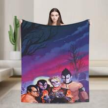 MISFITS  Blanket Super Soft Flannel Blanket Lightweight Warm And Comfortable Blanket Adult Gifts For All Seasons No Linting, Machine Washable - Black - View 7