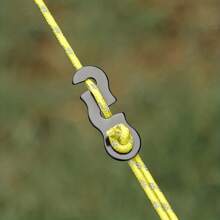 10 pièces Boucles en alliage d'aluminium pour le camping en plein air, régleur de corde de tente, boucle en forme de S pour corde de vent