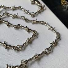 1Pc Punk Thorns Wire Barbed Trousers Long Waist Chain Hippop Grunge Goth Women Men Pants Jeans Accessories