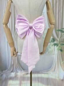 1pc Satin Fabric Bow Decor Back Accessory Waist Decoration,For Romantic Wedding Dress Valentine's Day Accessories - Multicolor - View 10
