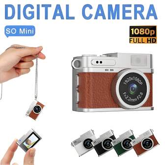 1080P HD Mini Vintage Camera Pro - 0.96" IPS Screen, OTG Connection, Art Filters, Includes 32GB Memory Card, Compact & Portable Design, Great For Vlogging & Photography, Christmas, Halloween, Thanksgiving, Birthday Gift