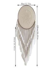 1pc Handmade Decorative Art Feather Dream Catcher - Ideal Wall Decor And Perfect Gift For Special Occasions, Children's Room, Party, Wedding, Handcrafted Concentric Feather Wall Hanging Decor Room Decor Bedroom Decor Home Decor