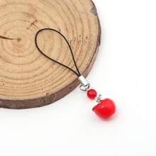 Mặt dây chuyền túi hình quả táo đỏ tình yêu và không gian sâu thẳm thời trang dây đeo điện thoại di động hình trái cây dễ thương cho nam và nữ phụ kiện tiệc tùng quà tặng tốt nhất cho bạn bè và gia đình, móc khóa cặp đôi, mặt dây chuyền túi xách, dây đeo điện thoại di động, mặt dây chuyền túi hoa hồng đỏ quạ đen hạt thời trang dây đeo điện thoại di động hình động vật dễ thương - Nhiều màu - Xem 5
