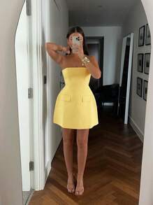 Robe fourreau en couleur unie, décontracté, élégante, pour la rue et les déplacements, sexy, pour mariage et soirée, adaptée au printemps/été