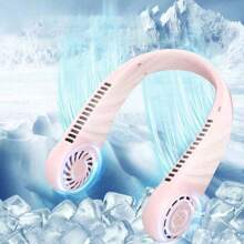 Rechargeable Portable Necklace Fan - Outdoor Sports Bladeless Personal Fan - Hands-Free Cooling Solution Fan, Mini Neck Wearable Bladeless Fan, USB Rechargeable Suspended Fan, Air Cooler, Cooling Wearable Neck Fan, 800mAh