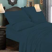 6-Piece Luxurious Super-Soft Bedsheet Set With Deep Pockets -  Friendly, Breathable, Wrinkle Free, Machine Washable - Navy - View 1