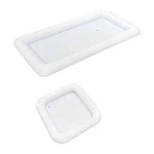 1 pièce seau à glace gonflable, porte-boisson/porte-fruit de forme carrée/rectangulaire, pour balle de ping-pong, bière, bar à salades, flotteur gonflable