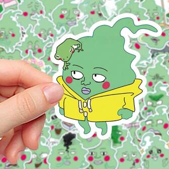 20pcs Japanese Anime Psycic Power 100% Dimple Sticker, Cartoon Funny Decorative Phone Case, Laptop, Water Bottle, Luggage, Helmet, Motorcycle, Guitar Sticker - White, Fun Graffiti Stickers, Suitable For Gifts And Rewards, School Supplies,Back To School
