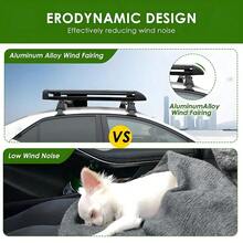 Roof Rack Basket Tray Aluminum Luggage Carrier With Crossbars And Wind Deflector Roof Rack For Cars SUVS And Trucks - Black - View 7