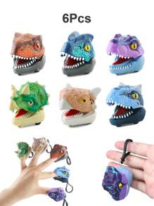 Voiture jouet dinosaure pour garçons et filles, porte-clés, pendentif de sac d'école, pendentif d'arbre de Noël, figurines de dinosaures Jurassiques cartoons tels que le Tyrannosaure Rex, le Tricératops, le Vélociraptor, l'Ankylosaure, le Spinosaure, le Carnotaure. Pendentifs de jouets, porte-clés. Idéal pour des cadeaux de fête intéressants et raffinés pour les enfants.
