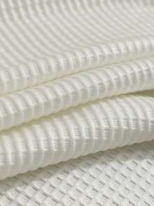 1件装，100%涤纶奶油白华夫格纹长款抱枕套（不含枕芯），简约风格，适用于床、农舍风沙发等，现代感十足的纹理抱枕套 - 奶油白 - 查看 8