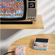 G5掌上游戏机，500合1经典游戏，单人/双人复古街机控制器，缓解压力，生日礼物 - 彩色 - 查看 9