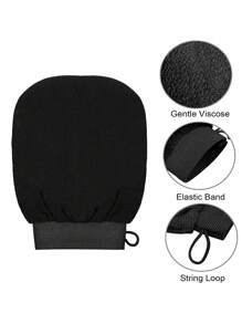 3 Pieces Deep Exfoliating Gloves For Smooth And Shiny Skin - Body Scrub For Bath And Shower - Cleanses Dry Dead Skin - Gentle Yet Effective Exfoliating Gloves, Korean Exfoliating Gloves, Visibly Remove Dead Skin, Great For Self-Tanning Or Keratosis Pilaris, Made Of 100% Viscose, Comes With Body Scrub, Bag, Storage Box, Hair Clips