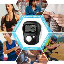 电子手指计数器，数字显示计数器，手动响片，手持式数字计数器，用于编织、高尔夫、钓鱼、学校、体育赛事 - 彩色 - 查看 11