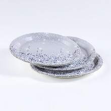 7-Zoll und 9-Zoll Einweg-Partypappteller, grau und silber glitzernder Diamant-Muster Einweg-Partygeschirr, Einweg-Pappteller für Partydesserts, geeignet für Prinzessinnen-Geburtstagsfeiern, Feiern, Partydekoration