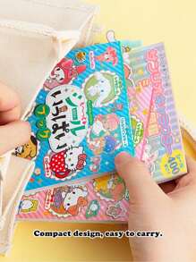 Sanrio Sanrio Kuromi Hello Melody Cinnamoroll Cartoon Character Kitty Cat Collection Cute Sticker Book Cartoon Handbook DIY Stickers (Some Parts May Be Random)