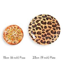 Platos de papel desechables de 7 y 9 pulgadas, conjunto de vajilla desechable de fiesta con estampado de leopardo, platos de papel desechables adecuados para cumpleaños, decoraciones de fiestas - Multicolor - Ver 4