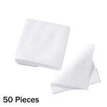 10-50 Stück 8x8cm polnisches Poliertuch in Silberfarbe, Reinigungstuch zum Polieren, weiches Reinigungstuch zum Abwischen für Silber-, Gold- und Schmuckpflege