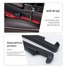 2 Pcs Of PU Material Car Seat Gap Filler, Side Seam Plug Strip, Leak Proof File Strip, Car Seat Gap Anti Fall Car Interior Accessories - Một cỡ - Xem 8