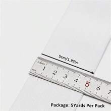 لفة (2-5) ياردة بالحزمة بحزام مرن منسوج بعرض 1.5/2/2.5/3/4/5 سم باللونين الأبيض والأسود، حزام مطاطي لخياطة الملابس والتفصيل وخياطة الألسنة والأشرطة