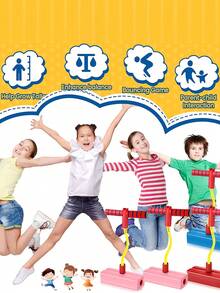 1个儿童跳跳棒玩具，亲子互动室内游戏，训练儿童感官能力，增强平衡能力，适合室内/室外跳跃训练，促进全面身体发育，趣味新年/生日礼物