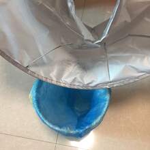 1pc Polyester Barber Umbrella Design Hair Cutting Cloak, DIY Hairdressing Apron, Foldable Salon Accessories For Hairdressers - Xám - Xem 9