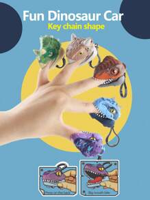 Voiture jouet dinosaure pour garçons et filles, porte-clés, pendentif de sac d'école, pendentif d'arbre de Noël, figurines de dinosaures Jurassiques cartoons tels que le Tyrannosaure Rex, le Tricératops, le Vélociraptor, l'Ankylosaure, le Spinosaure, le Carnotaure. Pendentifs de jouets, porte-clés. Idéal pour des cadeaux de fête intéressants et raffinés pour les enfants.