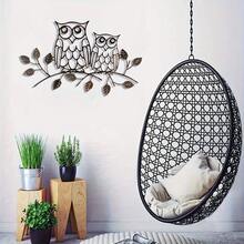 POSIGLOWTH 1pc Iron Metal Laser Cut Wall Decor, Silhouette Art, Crossborder Ecommerce Standalone Site Metal Iron Art Owl Decor, Indoor Outdoor Wall Hanging Craft Decor