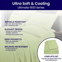 6-Piece Luxurious Super-Soft Bedsheet Set With Deep Pockets -  Friendly, Breathable, Wrinkle Free, Machine Washable - 聖人 - 查看 5