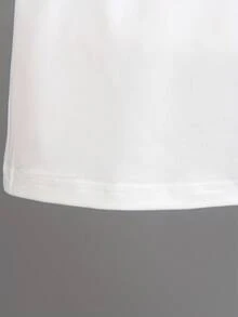 Young Boy2-Piece Outfit: Embroidery Graphic White Short Sleeve T-Shirt And Versatile Long Pants Set, Casual Summer Suit