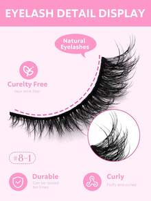 6 Pairs False Eyelashes Cat Eye Eyelashes Fox Eye Lashes End Eye Elongated Fake Lashes Faux Mink Lashes Natural Look Eyelashes Short Lash Extension Makeup