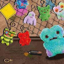 ZURU Plush Clip-On Keyring Mr Buttons Funny Ugly Monster Plush Doll - Mr Buttons - View 4