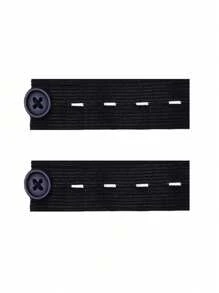 1pc/2pcs/4pcs Instant Adjustable Seamless Black Waist Belt Loop Extender For Jeans & Pants - Effortless Size Adjustment, Comfortable Fit, Easy Installation, Suitable For Men & Women Of All Sizes