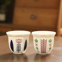 1 件中东风格陶瓷茶杯，180 毫升/250 毫升可选，适合每天喝咖啡回到学校 - 彩色 - 查看 4