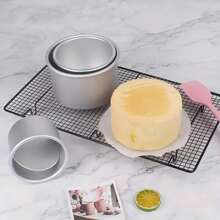 1 peça/3 peças/5 peças, Assadeira de Bolo Redonda Ultra Alta, Forma de Bolo, Assadeira, Bottom Removível, 4pol/5pol/6pol/7pol/8pol, Conjunto de Assadeiras de Bolo, Adequado para Bolo de Três Camadas - Conjunto de Assadeiras de Bolo de Alumínio, Para Assar Bolos de Casamento ou Aniversário.