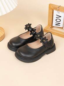 Zapatos de princesa cómodos con decoración de flor linda y elegante para niños, para primavera/otoño