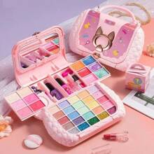 Kids Makeup Kit For Girl - Kids Makeup Kit Toys For Girls,Play Make Up For Little Girls, Princess Makeup Case ,Age3-12 Year Old Children Gift,Birthday Gift Toys For Girls(Random Color Blocks)