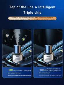 1 قطعة مبخر عطر سيارة فاخر، مرطب رذاذ عطري ذكي، ديكور داخلي فاخر للسيارة (يرجى الشحن قبل الاستخدام)