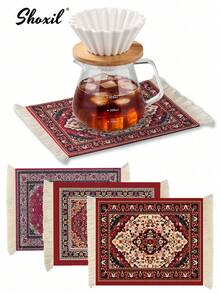 shoxil 1 件咖啡杯垫、咖啡垫、咖啡垫、饮料杯垫、桌垫、鼠标垫、防滑耐热吸水垫、咖啡角垫，适合放在杯子/马克杯/玻璃杯/咖啡机/咖啡机/咖啡壶/咖啡配件下 - 咖啡墊 - 查看 2