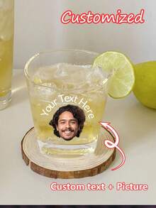 Customized Wedding Glasses, Photo Glasses, Customized Birthday Glasses, Customized Glassware, Customized 45ml Glasses, Customized Glassware, Personalized Glasses, Customized Gifts, Personalized Glassware, Personalized Glasses, Unique Wedding Favors, Personalized Face Party Favors, Face Printed Glasses - Transparent - View 4