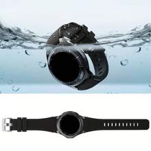 1 Pack 22mm Silicone Bands, Compatible With Samsung Gear S3 Frontier/Classic Watch Silicone Bracelet, Sports Silicone Band Strap Replacement Wristband Compatible With Samsung Gear S3 Frontier / S3 Classic,Compatible With Huawei Watch 2 Pro/GT/GT2(46mm)/GT2E/GT2 Pro/Watch 3/3 Pro,22mm Universal Soft Silicone Watch Band