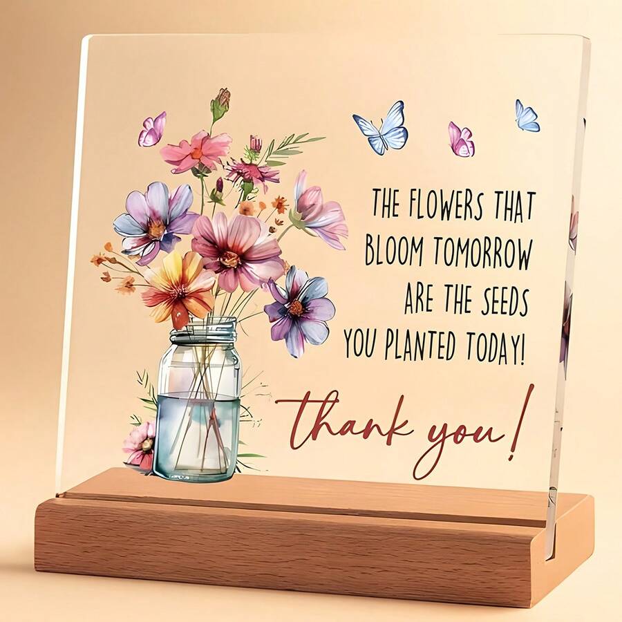 1pc, Quà tặng tri ân giáo viên, Quà tặng tri ân giáo viên nữ, Đồ dùng thiết yếu cho giáo viên - Bảng tri ân, Quà tặng tri ân giáo viên nữ nhân Ngày Nhà giáo tốt nhất - Nhiều màu - Xem 1