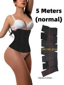 Envoltura reductora de cintura para mujer, moldeador de cintura con control de abdomen y cierre - Corsé superior - Negro - Ver 21