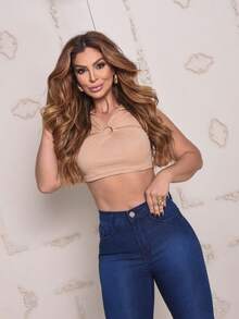 Women's Skinny Jeans, High Waist, Shapes Butt, Premium Line - blue070 - 查看 4